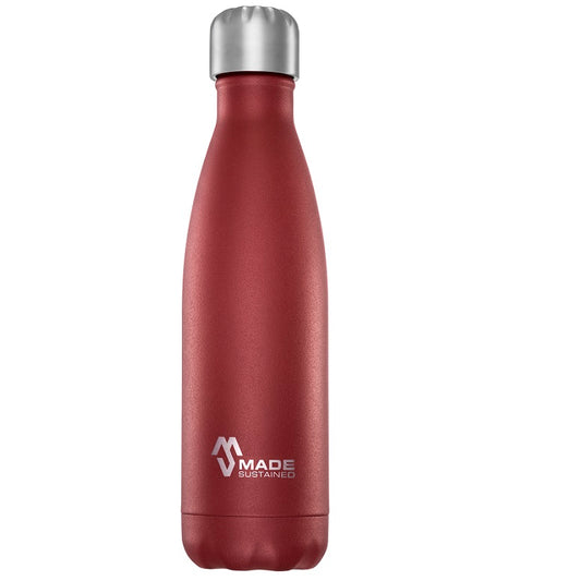 Made Sustained 500ml insulated Knight bottle Bordeaux red