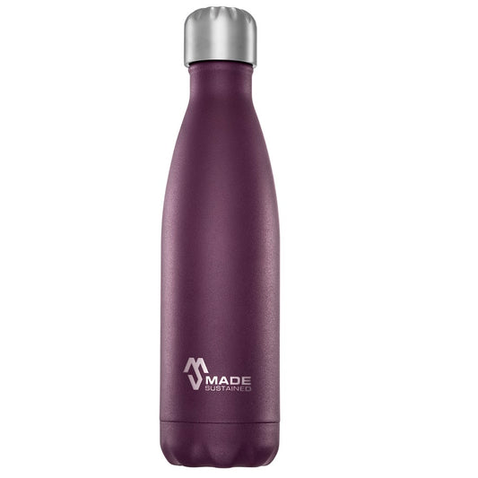 Made Sustained 500ml insulated Knight bottle Purple