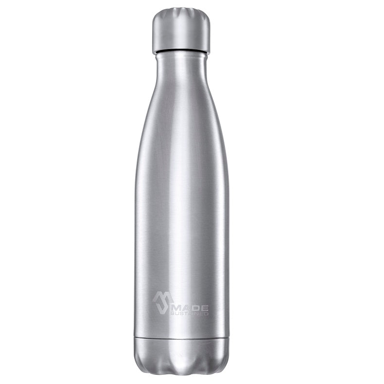 Made Sustained 500ml insulated Knight bottle Brushed SS