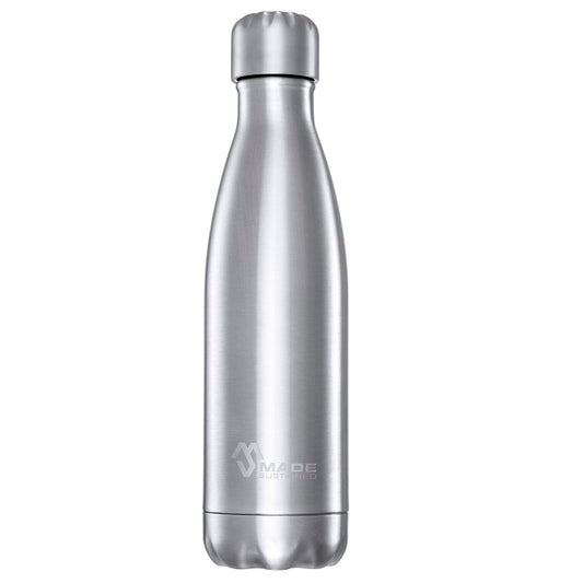 Made Sustained 500ml insulated Knight bottle Brushed SS